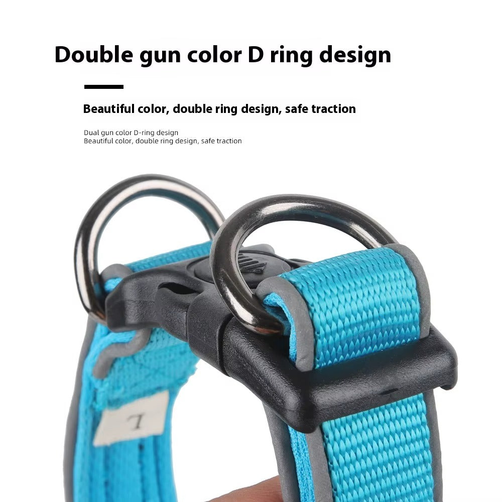 Mercurie - Reflekterande hundhalsband med dubbla D-ringar