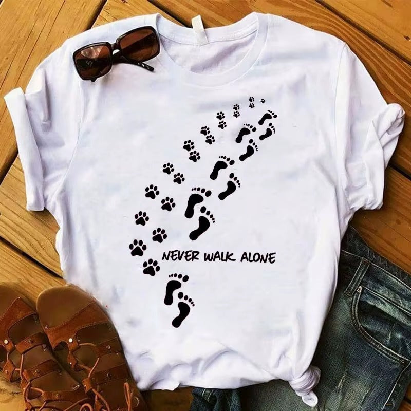 Venus - Never walk alone hund tassar t-shirt