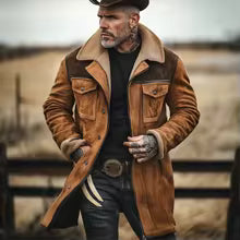 Newman- Läderjacka western stil